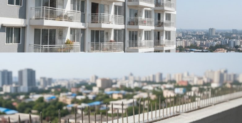 Anti-Bird Nets Installation in Singanallur
